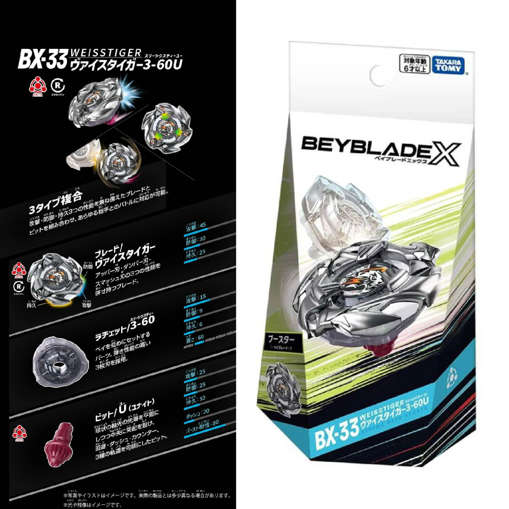 現貨 BEYBLADE X 戰鬥陀螺 BX-33  皓站猛虎-細節圖4