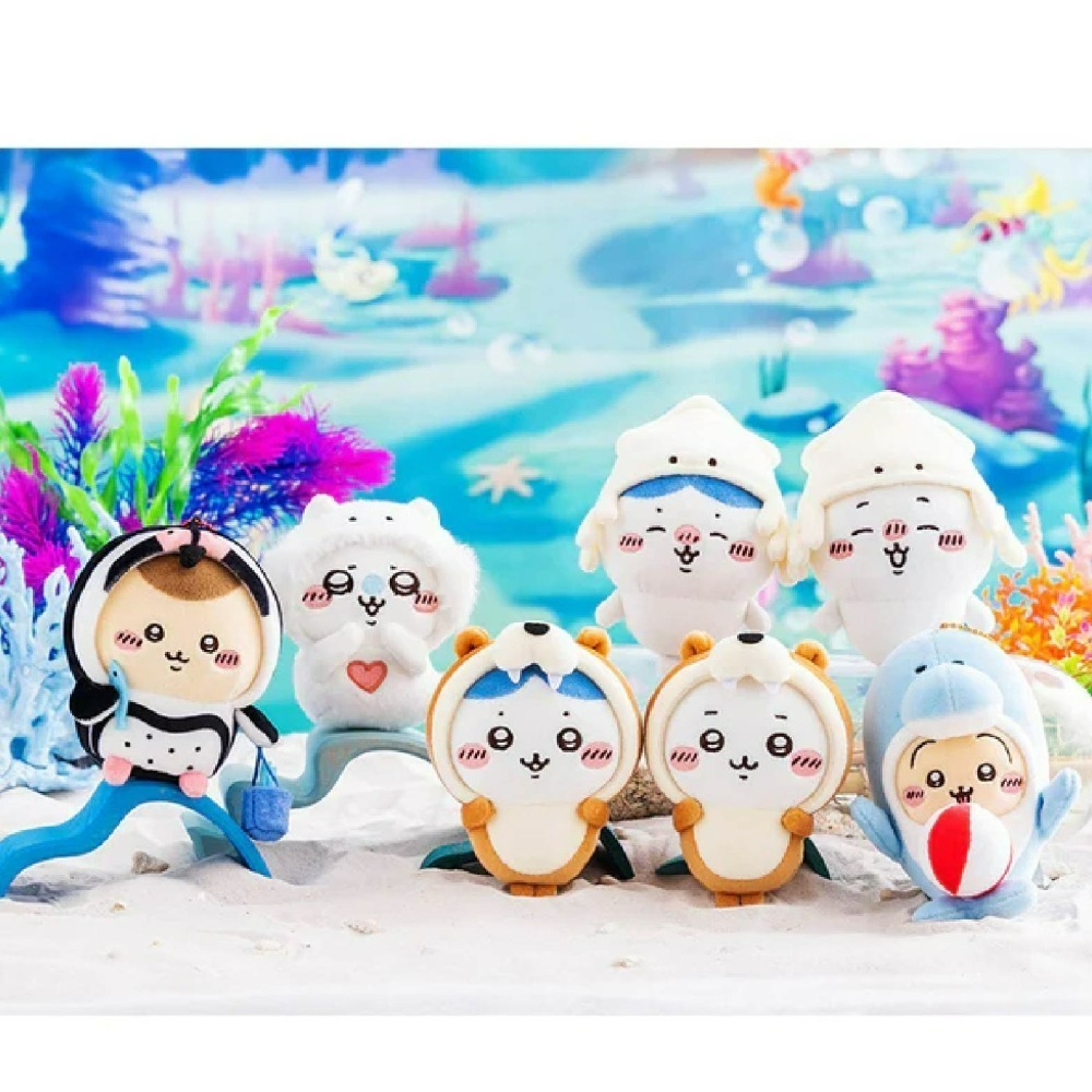 現貨 日本正版  吉伊卡哇 水族館系列娃娃 正版授權 快速出貨 chiikawa系列商品 烏薩奇 小八貓-細節圖3