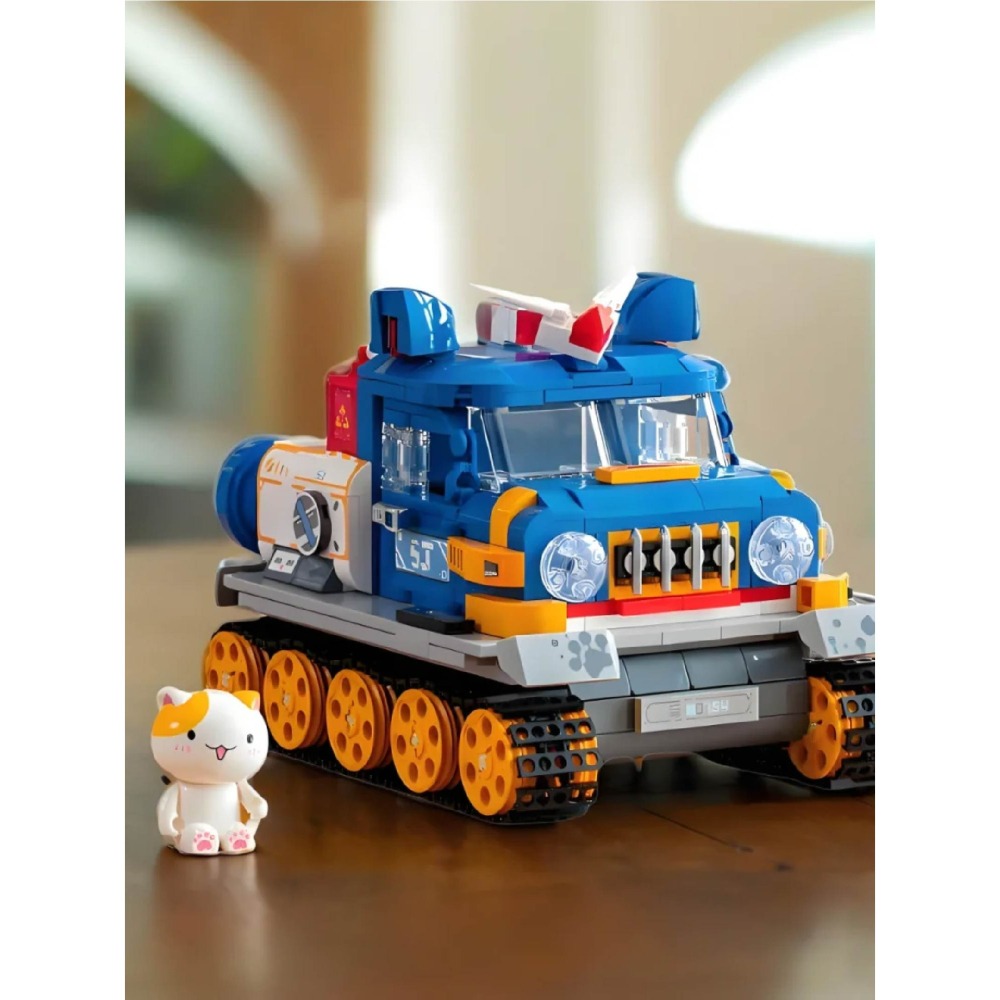 現貨 快速出貨一群喵車車系列積木 如果歷史是一群喵車車系列積木 水餃的裝甲車 瓜子的甜筒車 湯圓的轎車 麻花的快遞車-細節圖10