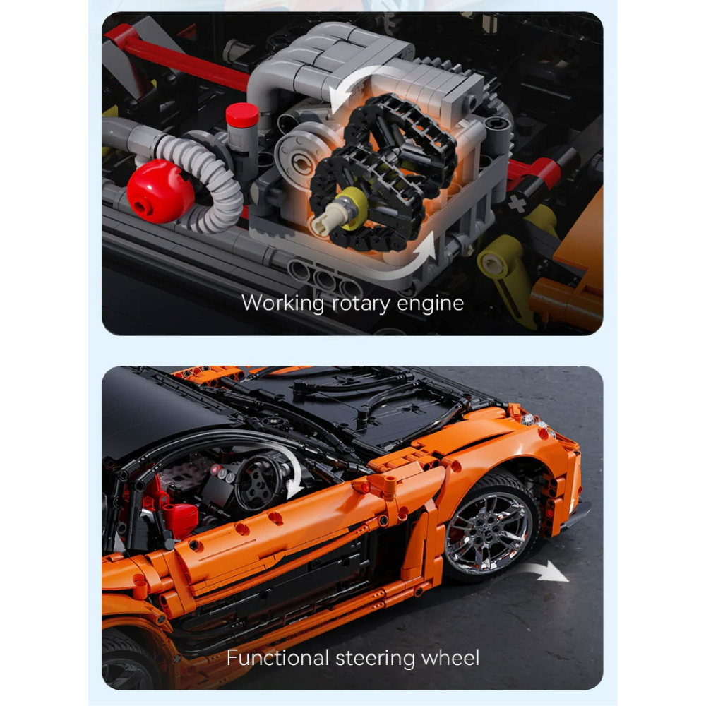 現貨 1:8scale MAZDA CADA x MAZDA 馬自達RX-7積木遙控車 正版授權 快速出貨 1:8-細節圖5