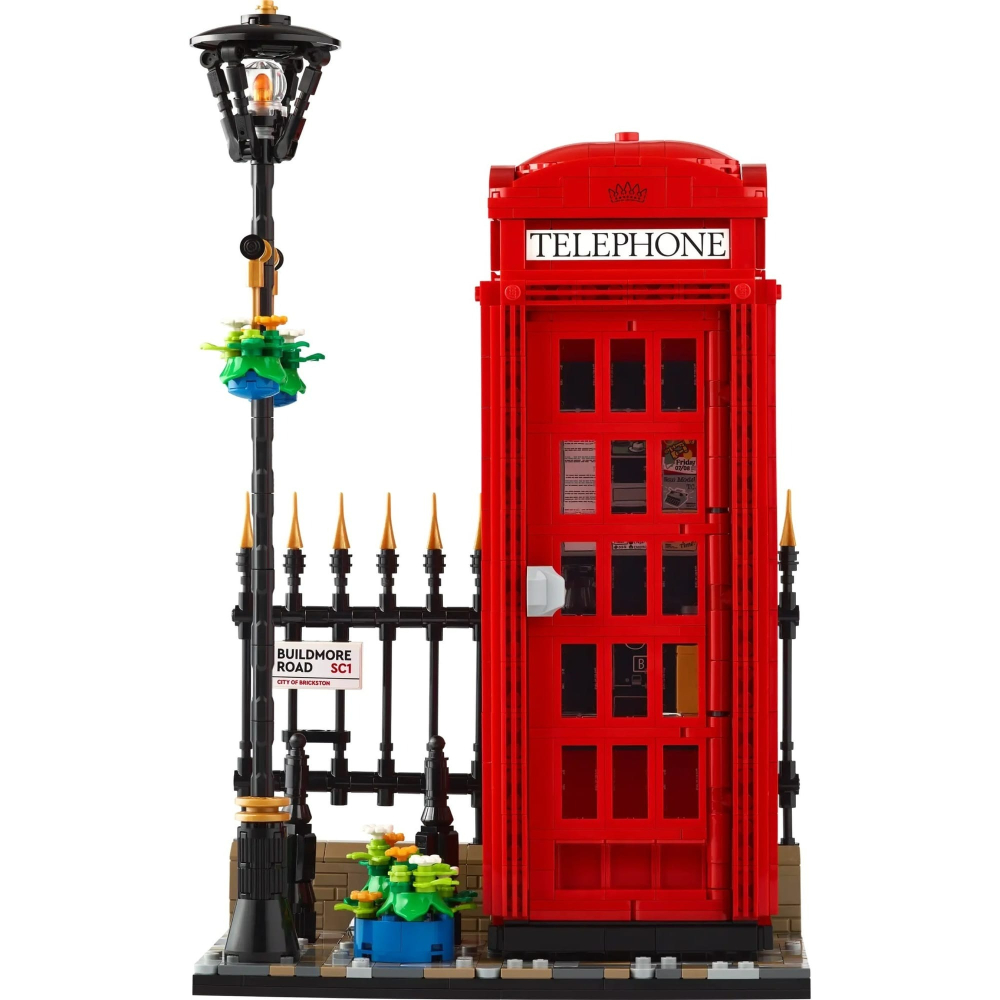 【羽宙丸文具】LEGO 樂高 21347 倫敦紅色電話亭 Red London Telephone Box-細節圖3
