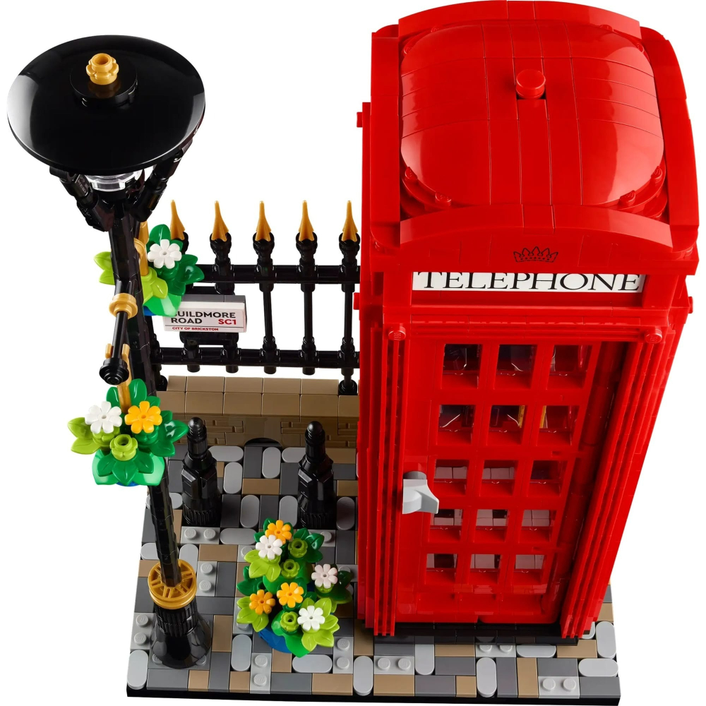【羽宙丸文具】LEGO 樂高 21347 倫敦紅色電話亭 Red London Telephone Box-細節圖4