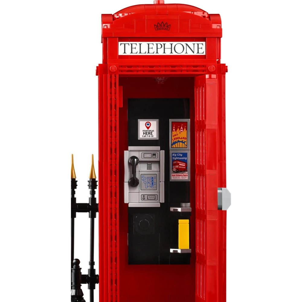 【羽宙丸文具】LEGO 樂高 21347 倫敦紅色電話亭 Red London Telephone Box-細節圖6