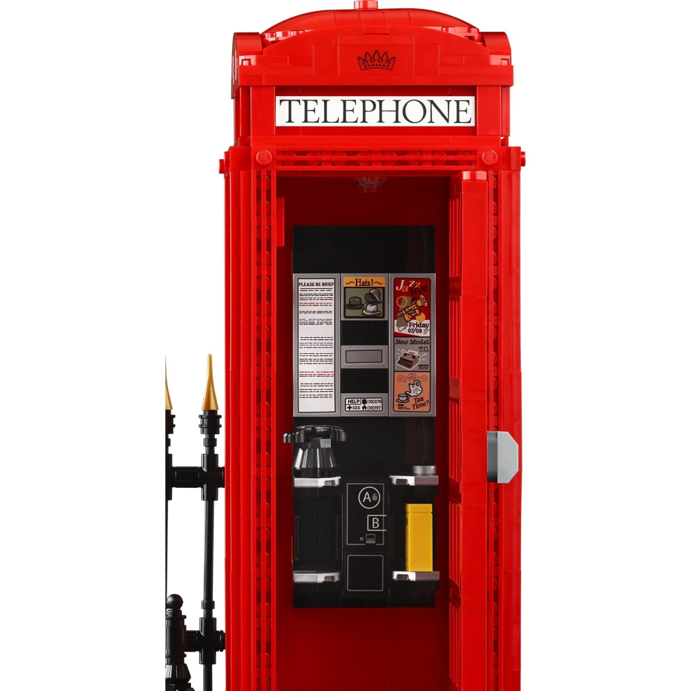 【羽宙丸文具】LEGO 樂高 21347 倫敦紅色電話亭 Red London Telephone Box-細節圖7