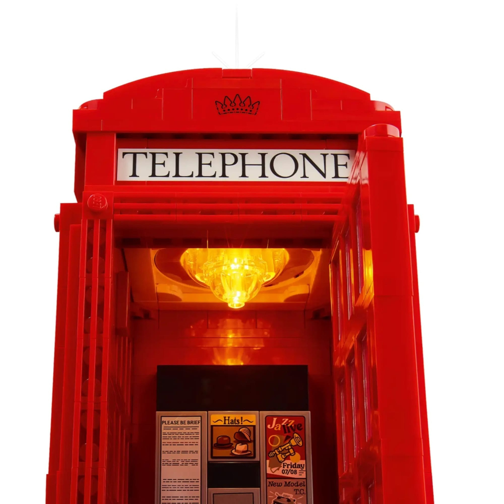 【羽宙丸文具】LEGO 樂高 21347 倫敦紅色電話亭 Red London Telephone Box-細節圖8