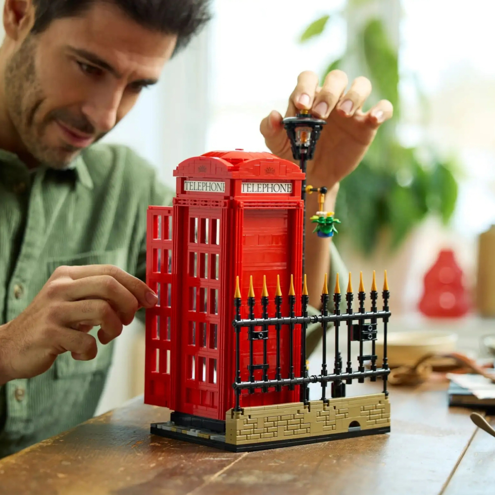 【羽宙丸文具】LEGO 樂高 21347 倫敦紅色電話亭 Red London Telephone Box-細節圖10