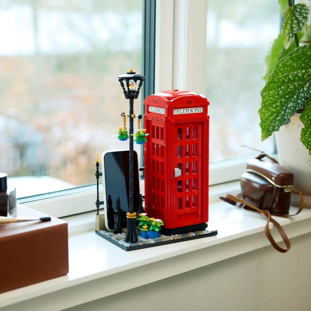 【羽宙丸文具】LEGO 樂高 21347 倫敦紅色電話亭 Red London Telephone Box-細節圖11