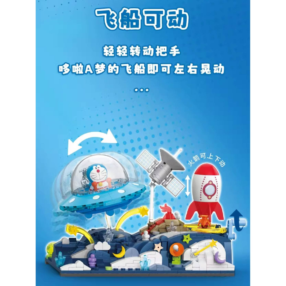 台灣賣家 快速出貨 隔日到貨 多拉A夢  -  漫遊星際 積木 正版授權 多拉A夢積木 多拉A夢系列商品-細節圖5