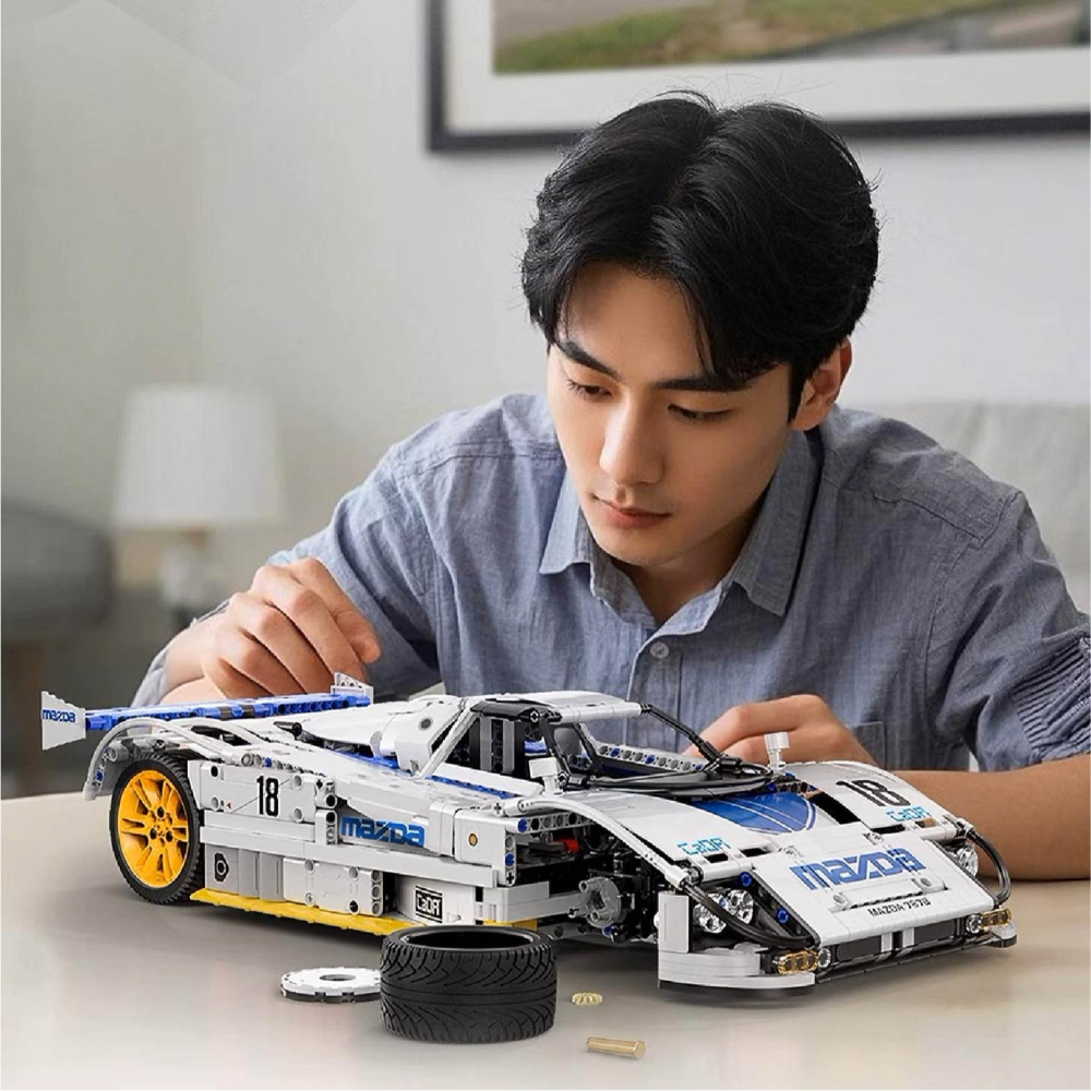 台灣賣家 現貨 正版授權  CADA x CADA1_10mazda 787B耐力賽車 1:8積木遙控車 隔日到貨-細節圖5