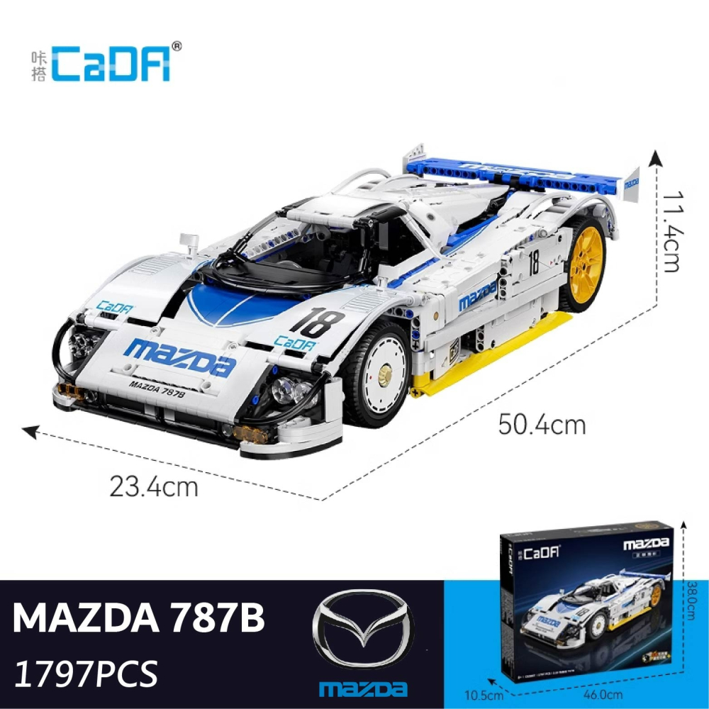 台灣賣家 現貨 正版授權  CADA x CADA1_10mazda 787B耐力賽車 1:8積木遙控車 隔日到貨-細節圖10