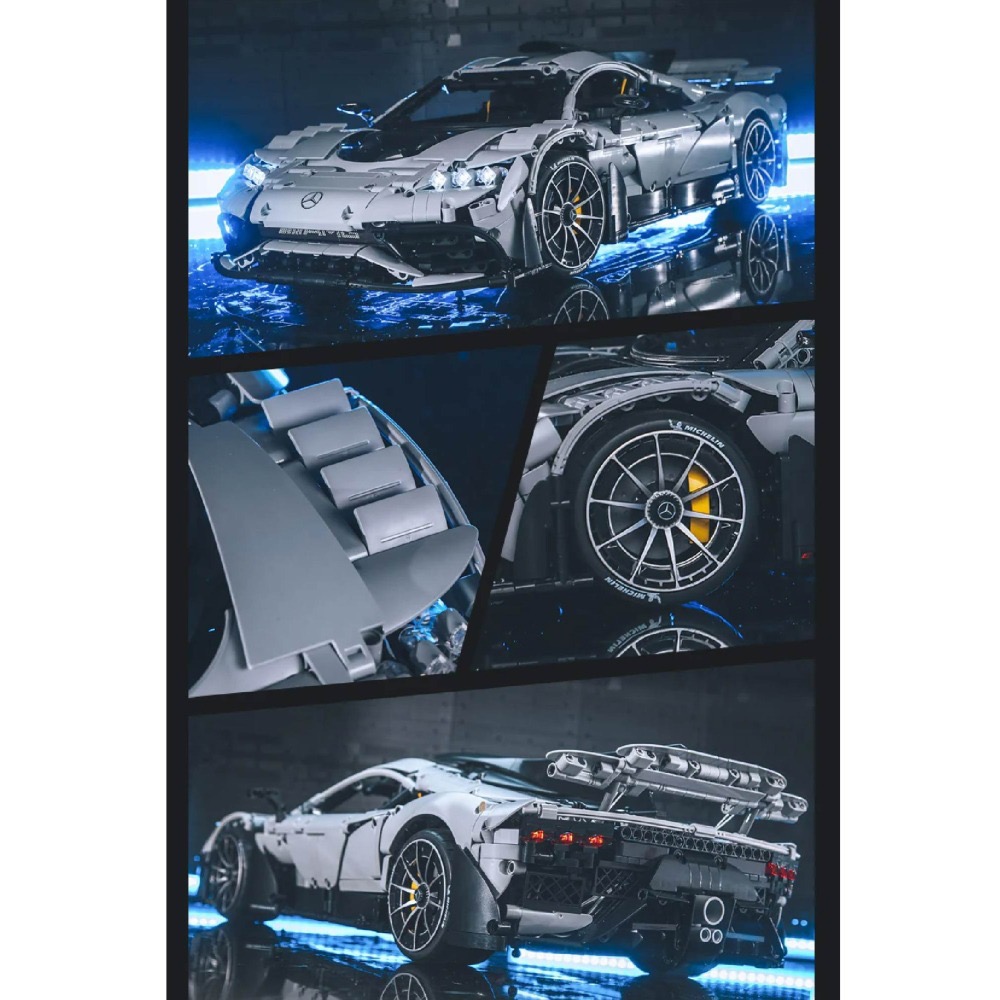 台灣賣家 現貨 正版授權 CADA x賓士Mercedes -Benz AMG ONE積木遙控車 隔日到貨-細節圖5