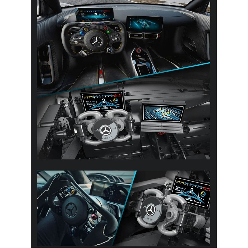 台灣賣家 現貨 正版授權 CADA x賓士Mercedes -Benz AMG ONE積木遙控車 隔日到貨-細節圖6