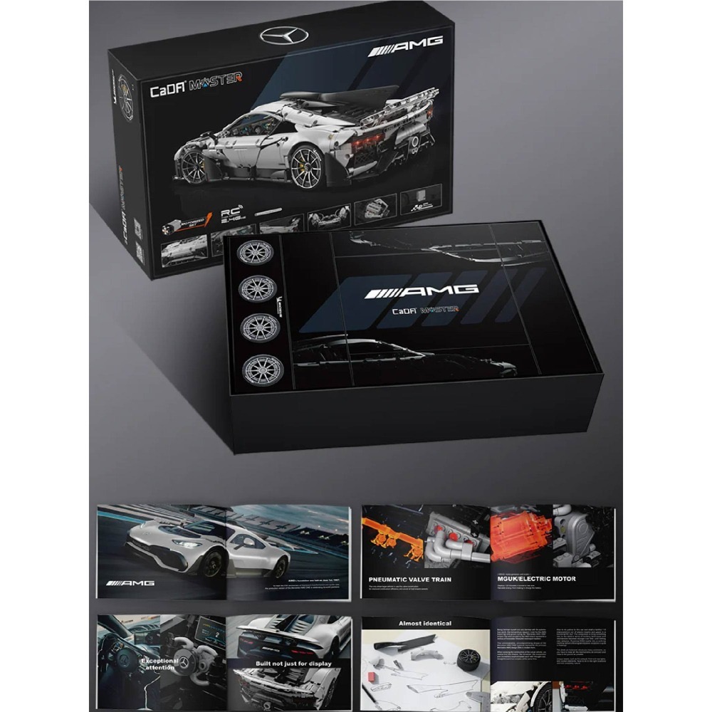 台灣賣家 現貨 正版授權 CADA x賓士Mercedes -Benz AMG ONE積木遙控車 隔日到貨-細節圖9