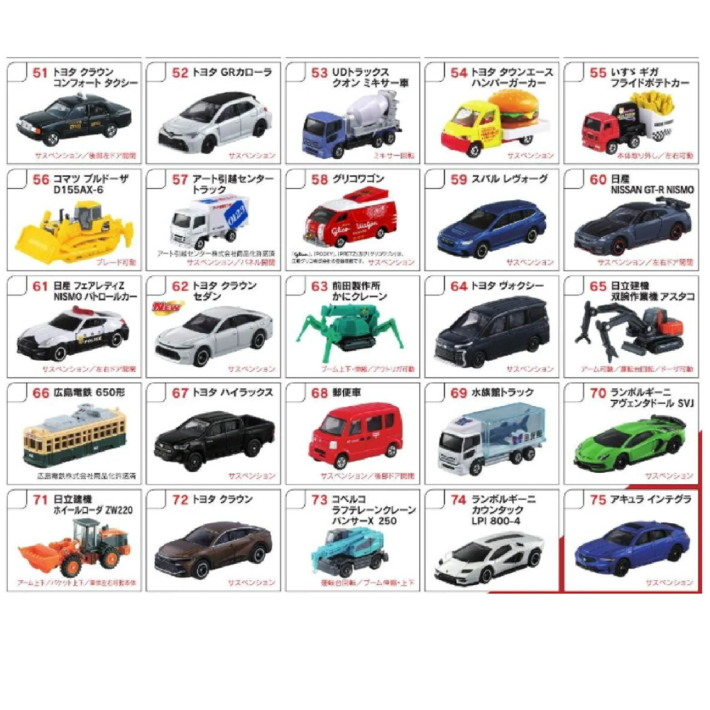 快速出貨 多美卡小車  紅白盒51~100號 下單前先詢問是否有現貨 日本TAKARA TOMY tomica 隔日到貨-細節圖3