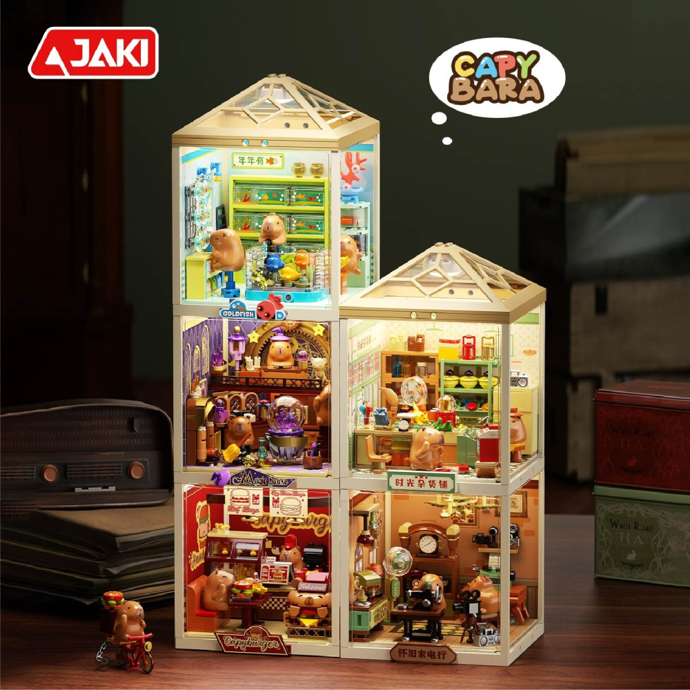 快速出貨 卡皮巴拉超級小鎮積木 卡皮巴拉積木系列 卡皮巴拉玩具公仔積木 卡皮巴拉系列玩具積木 隔日到貨 快速出-細節圖2