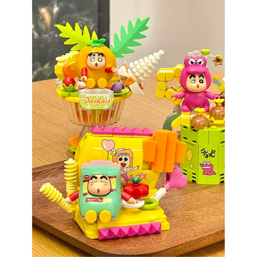 台灣賣家 現貨 蠟筆小新好好吃系列積木玩具 蠟筆小新小餅乾 蠟筆小新玩具 小白的棉花糖 橘子口味冰淇淋 快速出貨喔~~-細節圖6