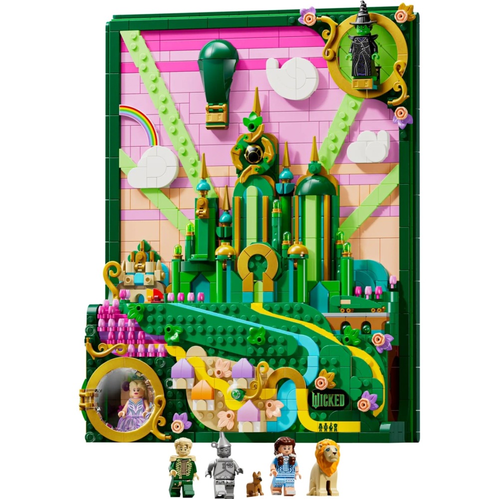 9月新品 預購 LEGO 樂高  75685「翡翠城壁面藝術裝置」（Emerald City Wall Art)-細節圖3