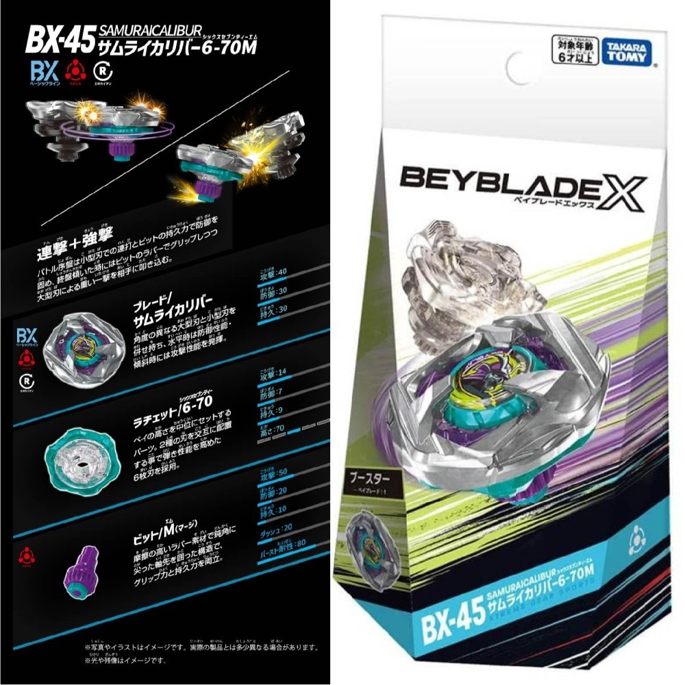 現貨 TAKARATOMY  BEYBLADE X 戰鬥陀螺-BX-45 武士魂斬-細節圖5