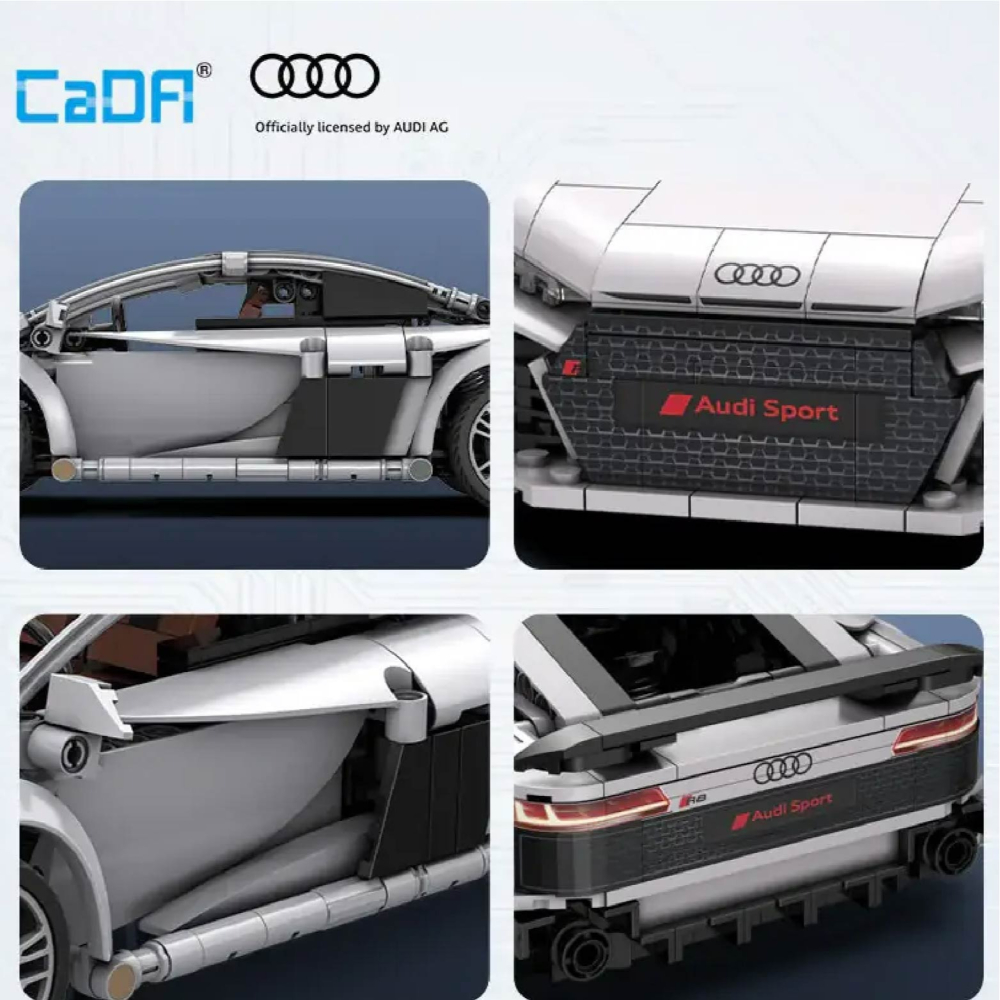CADA 奧迪R8 1_14積木跑車 快速出貨 現貨供應 售完為止CADA 鈴CADA 奧迪R8 1_14積木跑車CAD-細節圖2