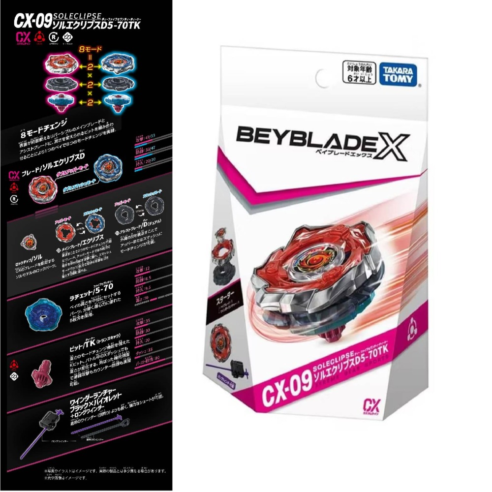 現貨 TAKARATOMY  BEYBLADE X 戰鬥陀螺-CX-09 焰神滅世-細節圖6