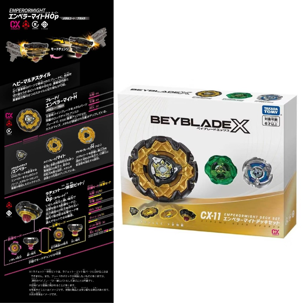 現貨 TAKARATOMY  BEYBLADE X 戰鬥陀螺-CX-11帝王威能-細節圖2