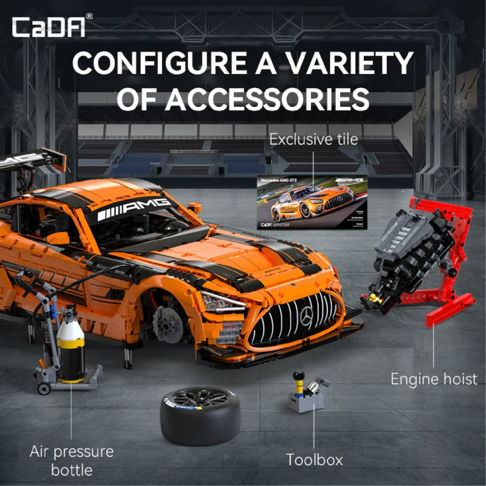 羽宙丸文具 cada 奔馳AMG GT3跑車積木 現貨 快速出貨 cada 奔馳AMG GT3跑車積木-細節圖4