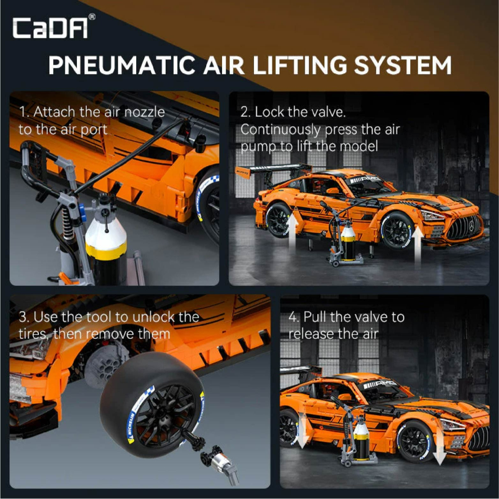 羽宙丸文具 cada 奔馳AMG GT3跑車積木 現貨 快速出貨 cada 奔馳AMG GT3跑車積木-細節圖5