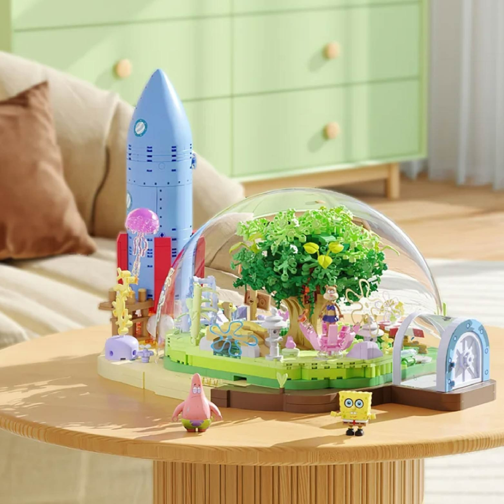宇宙丸文具 現貨 珊迪的圓頂樹屋 海綿寶寶系列 AREAX磚區 海綿寶寶系列玩具珊迪的圓頂樹屋 海綿寶寶系列積木-細節圖6