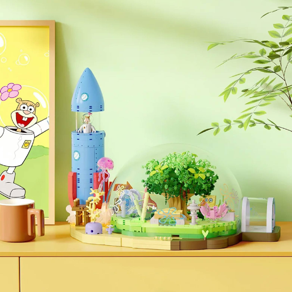 宇宙丸文具 現貨 珊迪的圓頂樹屋 海綿寶寶系列 AREAX磚區 海綿寶寶系列玩具珊迪的圓頂樹屋 海綿寶寶系列積木-細節圖7