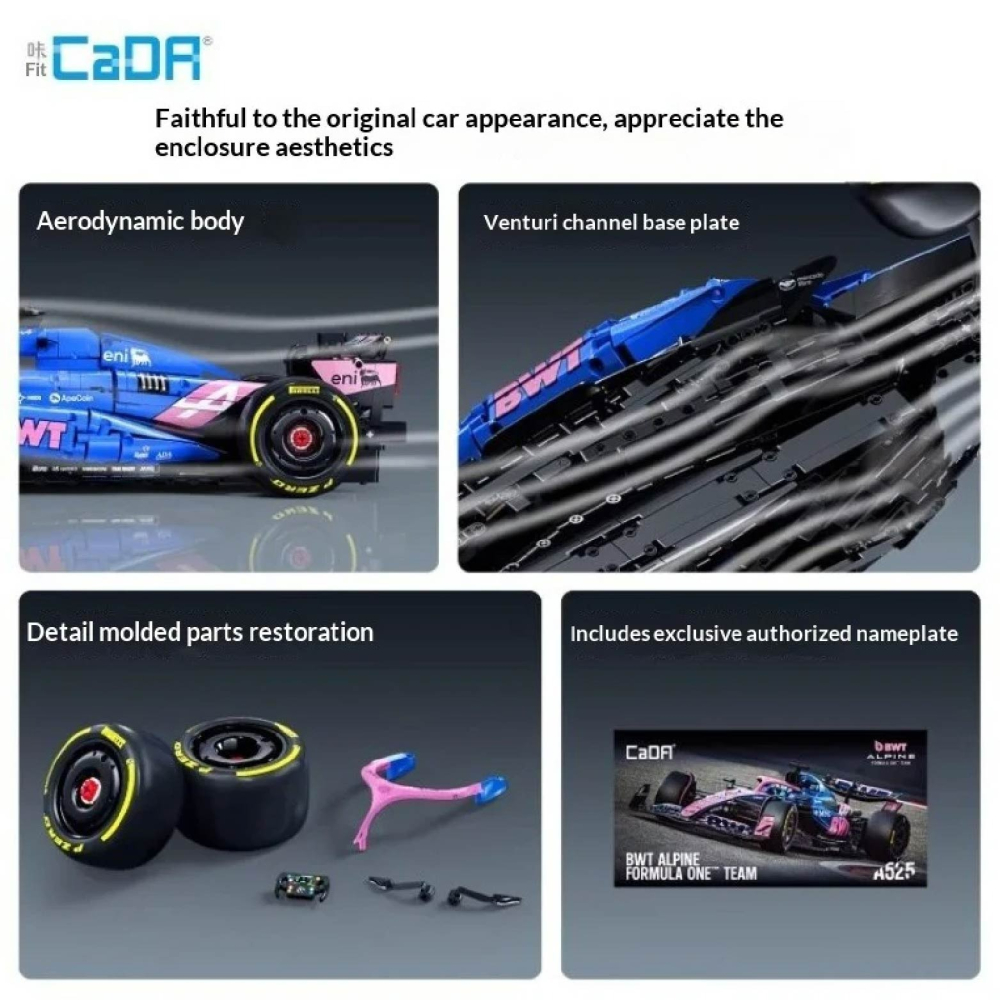 台灣賣家 現貨  Alpine F1 A525 CADA cada 玩 具 積木 台灣出貨 快速出貨-細節圖7