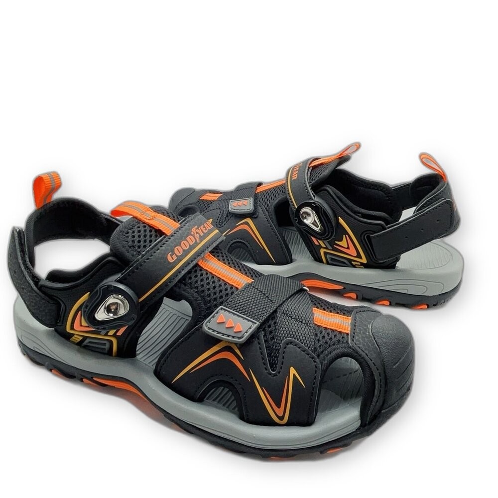 【斷碼出清不退不換】固特異男大童護趾涼鞋-細節圖5