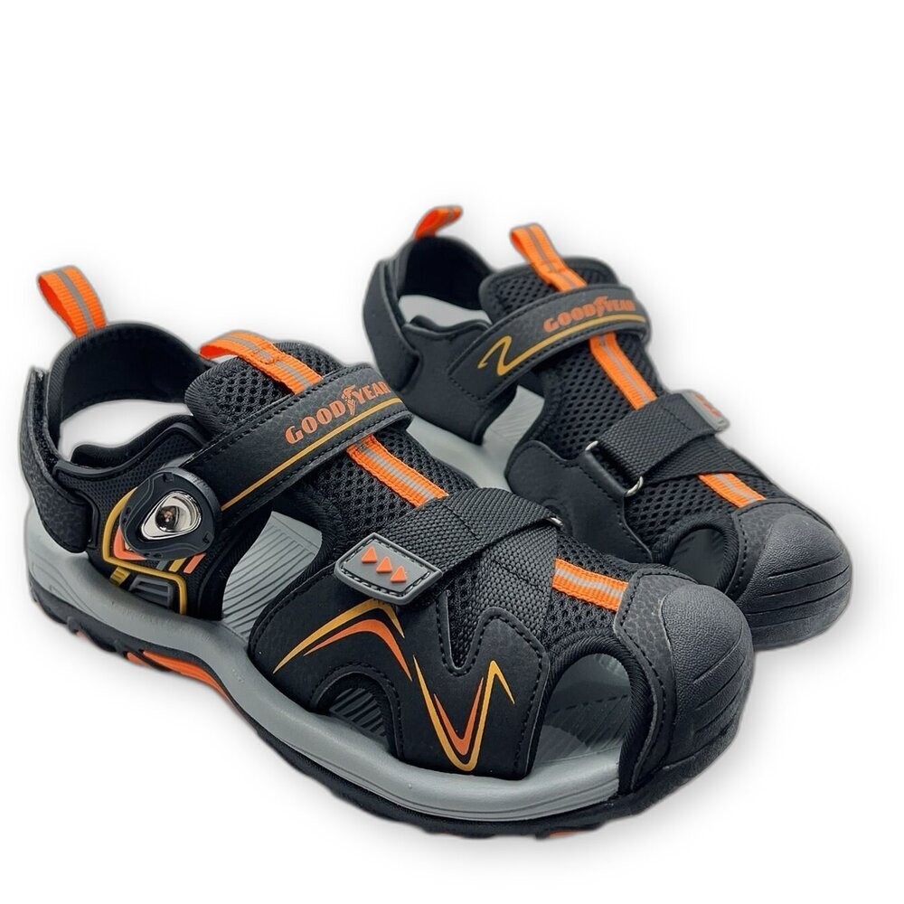 【斷碼出清不退不換】固特異男大童護趾涼鞋-規格圖9