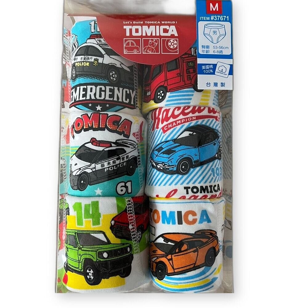 台灣製男童三角內褲(6入)-TOMICA車車款-細節圖2
