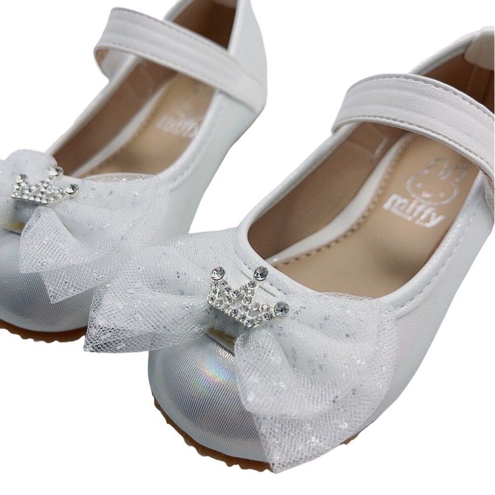 台灣製甜美皇冠公主鞋-白色 另有粉色可選-細節圖5