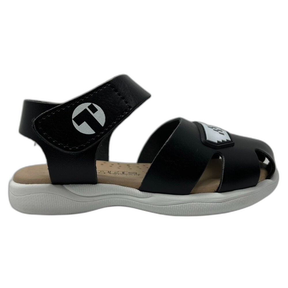 【斷碼出清不退不換】台灣製眼鏡造型學步涼鞋-黑色-細節圖5