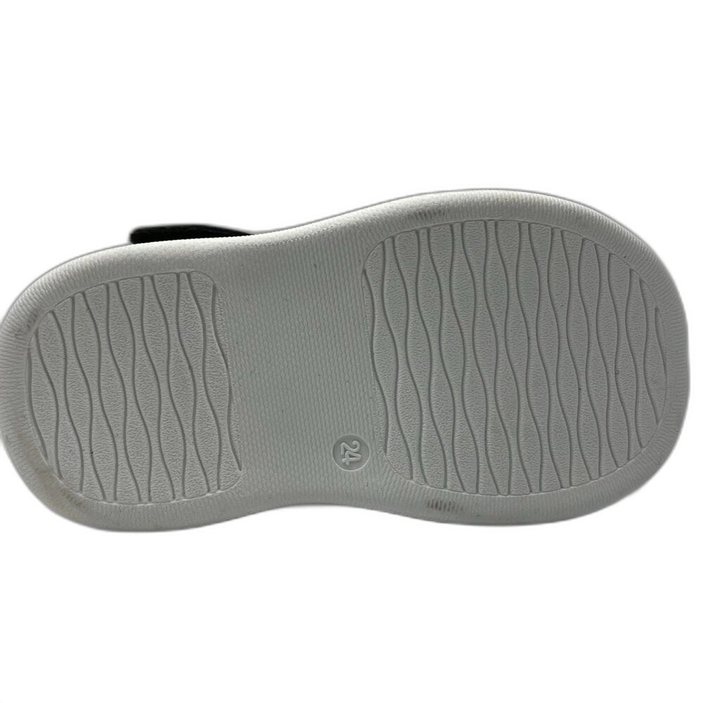 【斷碼出清不退不換】台灣製眼鏡造型學步涼鞋-黑色-細節圖6