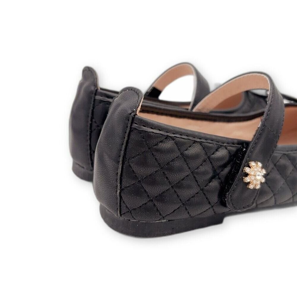 【斷碼出清不退不換】優雅女童菱格鑽花公主鞋-細節圖6