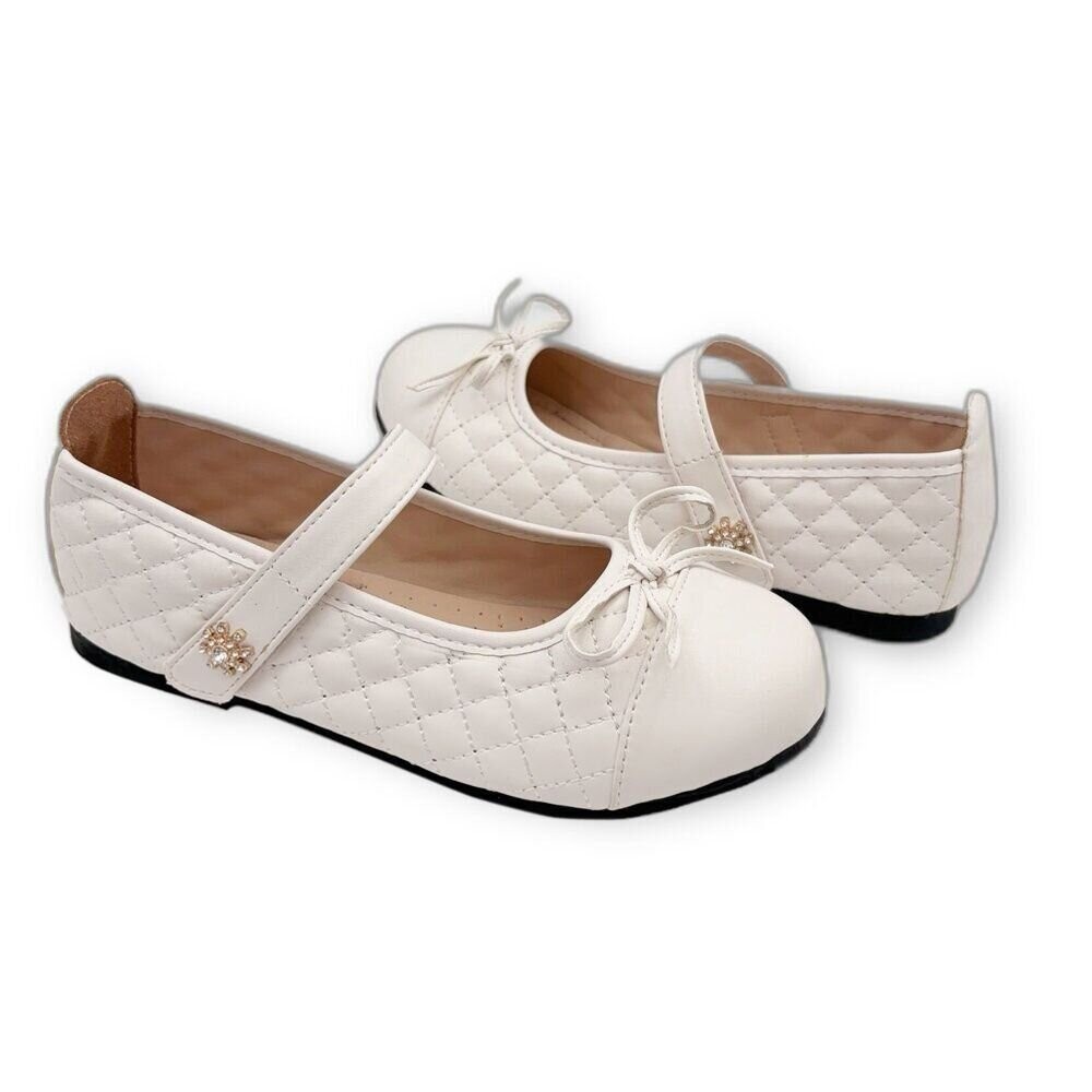 【斷碼出清不退不換】優雅女童菱格鑽花公主鞋-細節圖9