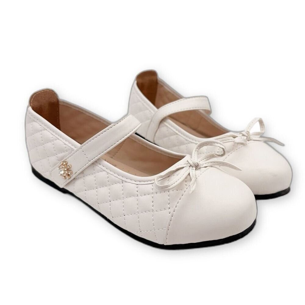 【斷碼出清不退不換】優雅女童菱格鑽花公主鞋-細節圖4