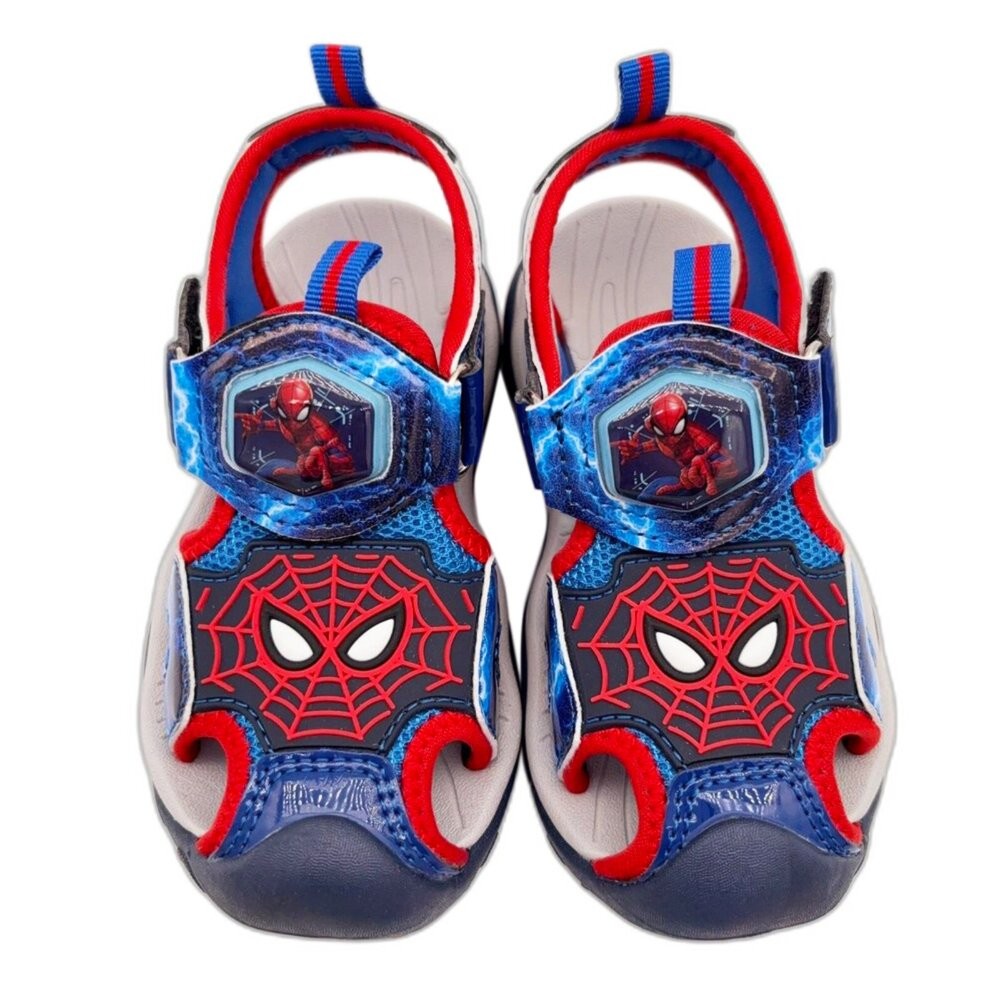 【限量特價!!】蜘蛛人電燈護趾涼鞋-細節圖2