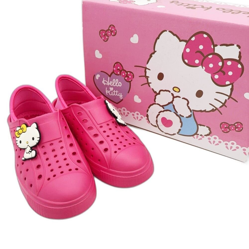 【斷碼出清特價不退換!!】台灣製Kitty洞洞鞋-細節圖7