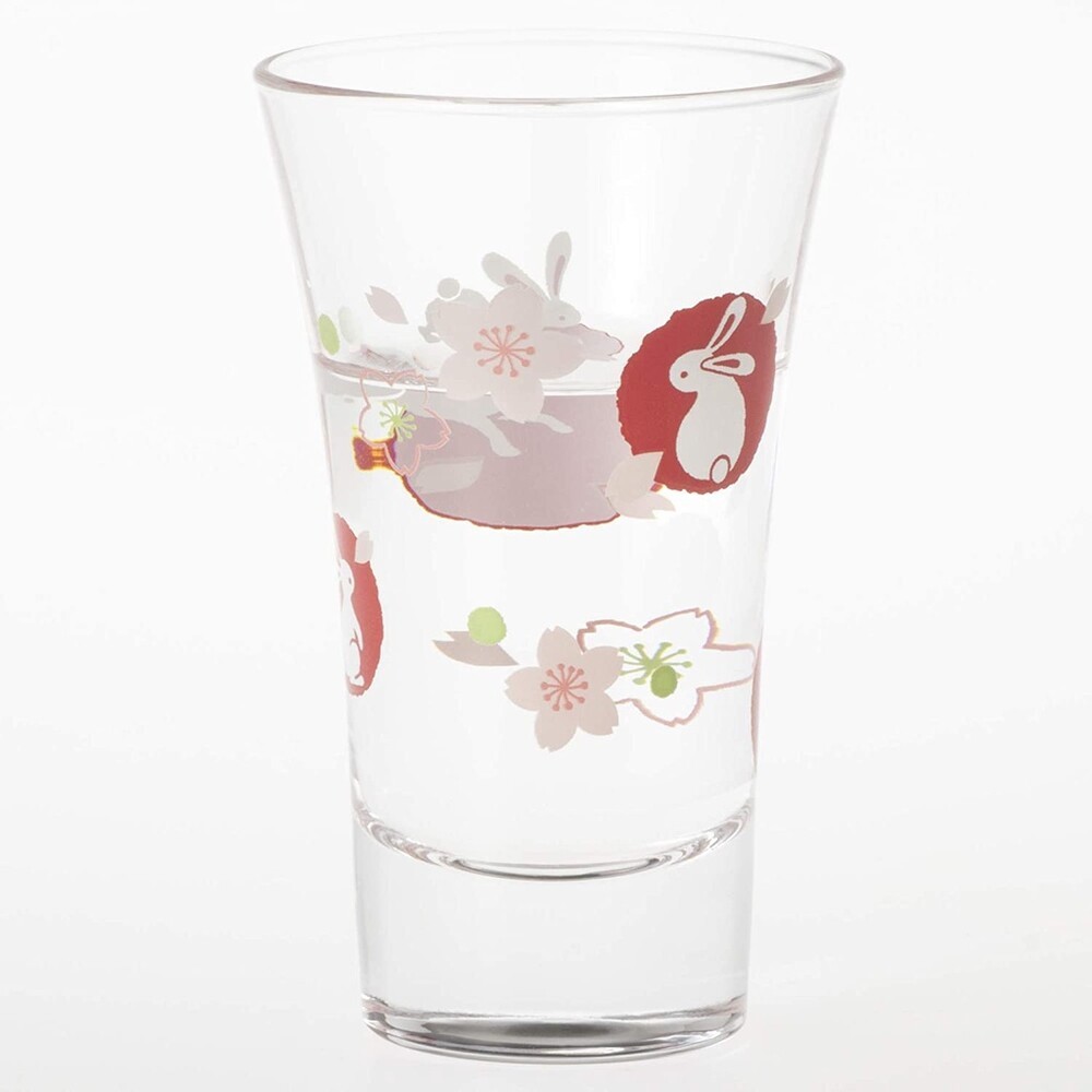 日本製 櫻花兔子清酒杯 100ml | 日式玻璃杯 小酌杯 shot杯 清酒杯 透明杯 好運杯-細節圖3