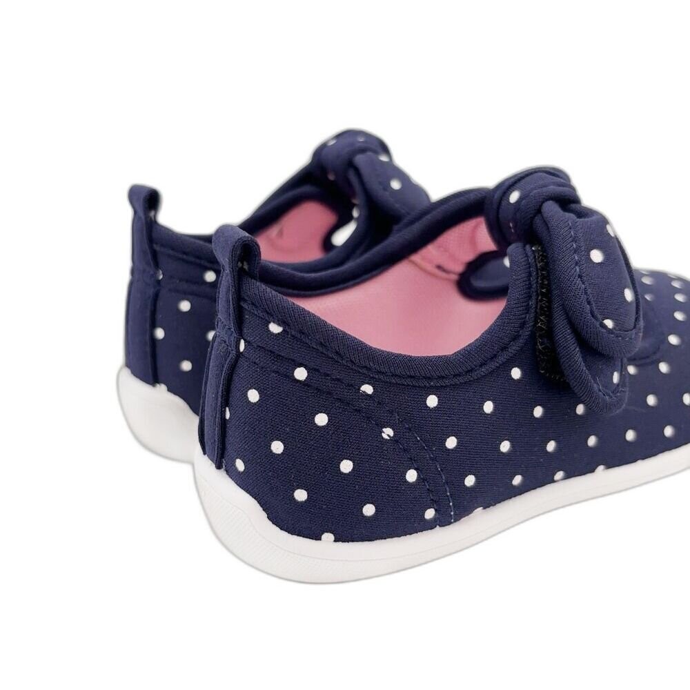 台灣製點點蝴蝶結娃娃鞋-藍-細節圖6