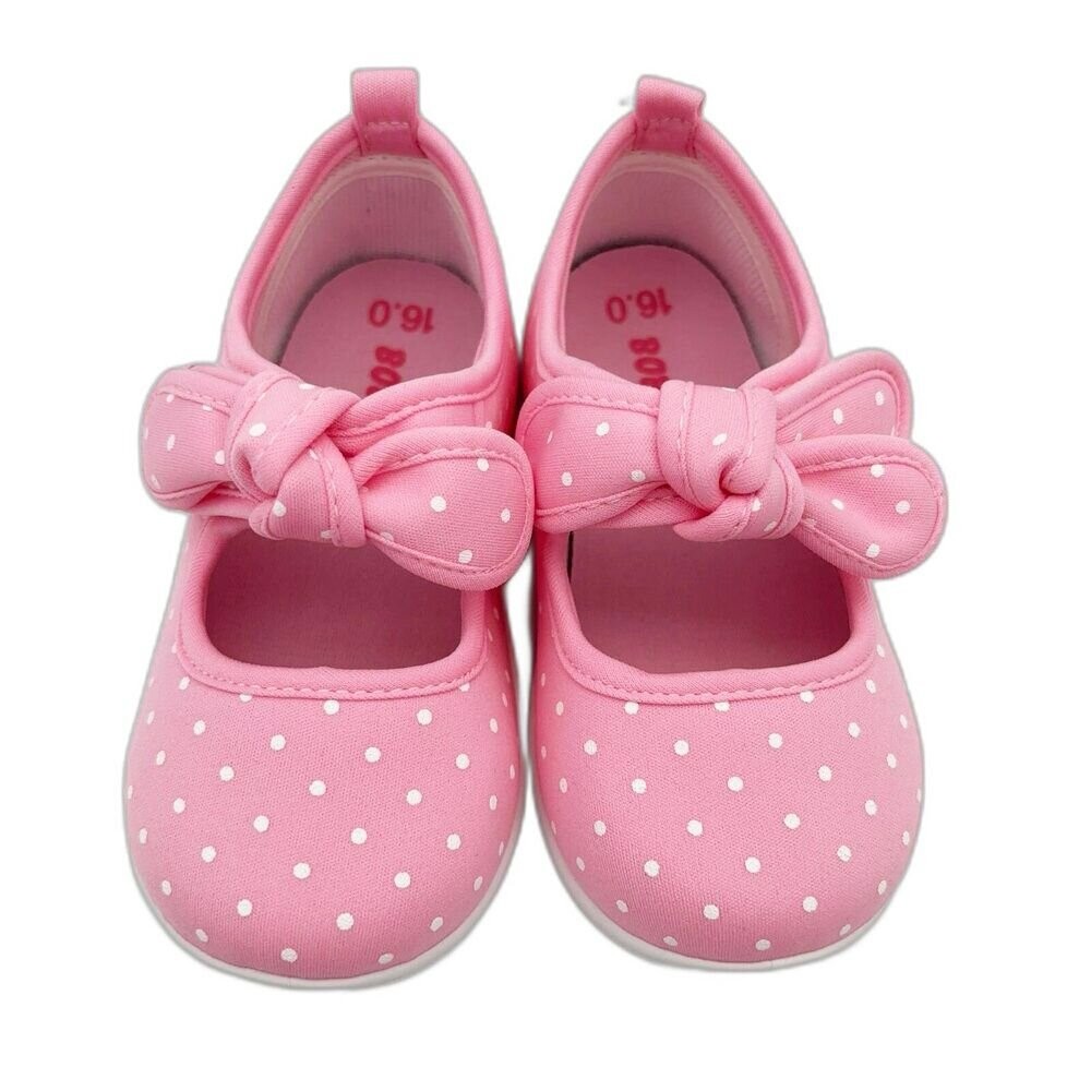 台灣製點點蝴蝶結娃娃鞋-粉-細節圖2