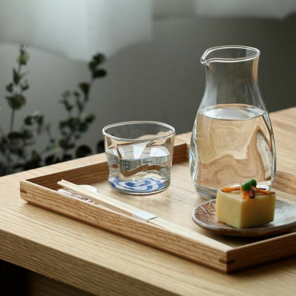 日本製 清酒杯 Inoguchi Glass 藍色蛇眼 貓肉球 小酌 玻璃酒杯 茶水杯 威士忌杯-細節圖5