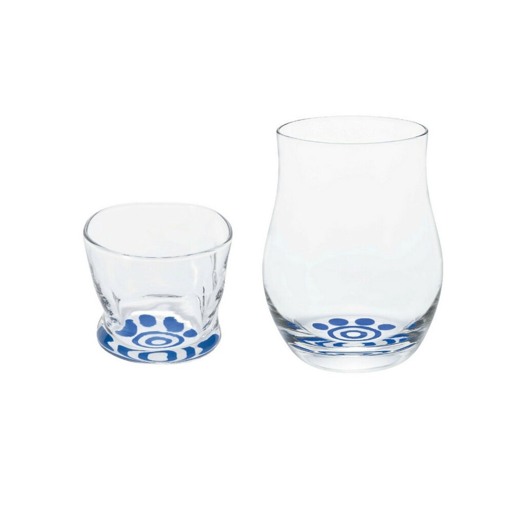日本製 清酒杯 Inoguchi Glass 藍色蛇眼 貓肉球 小酌 玻璃酒杯 茶水杯 威士忌杯-細節圖7