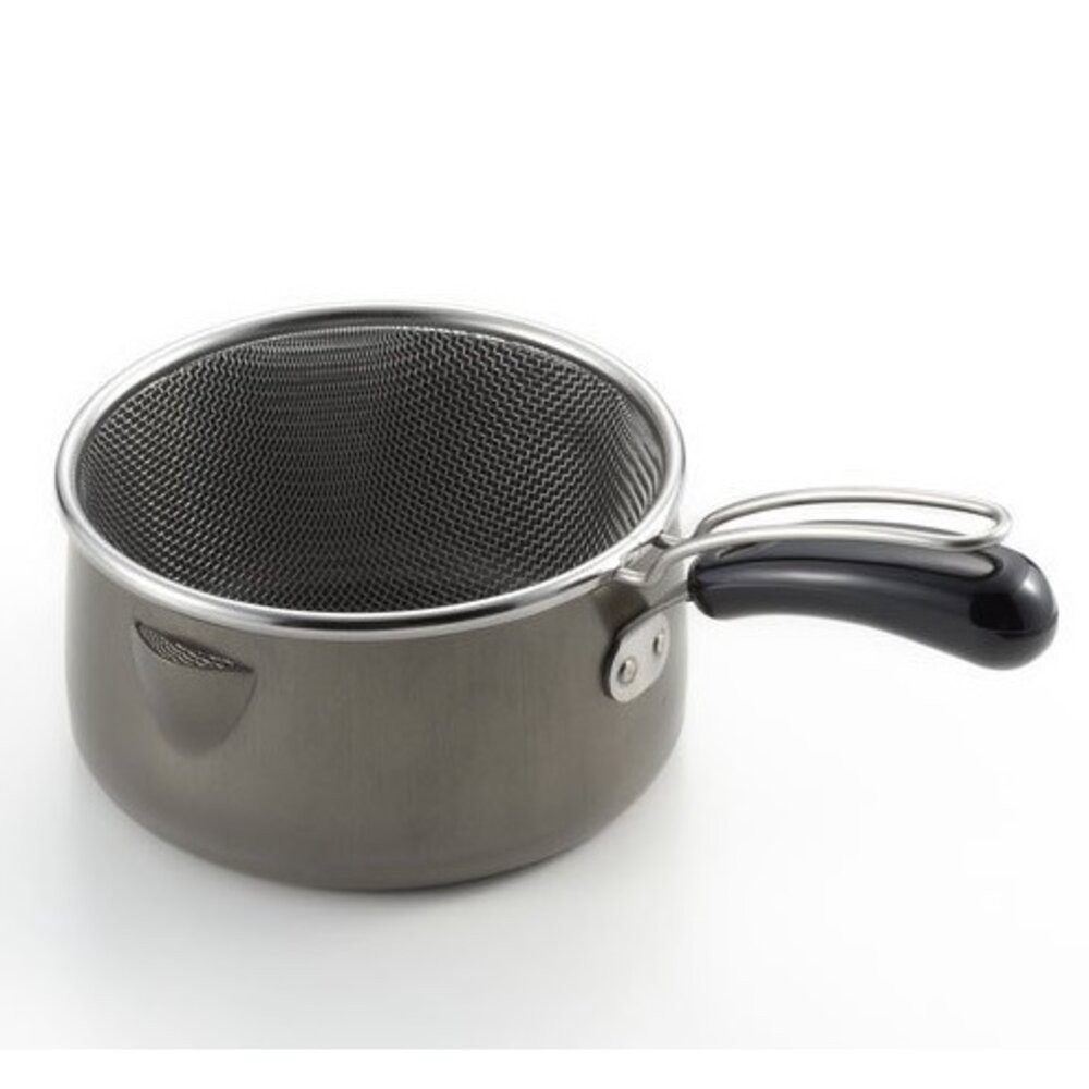 日本製 吉川油網+鍋子 瀝乾 炸鍋 | 吉川鄉技 職人油炸鍋 片手鍋 單柄鍋-細節圖5