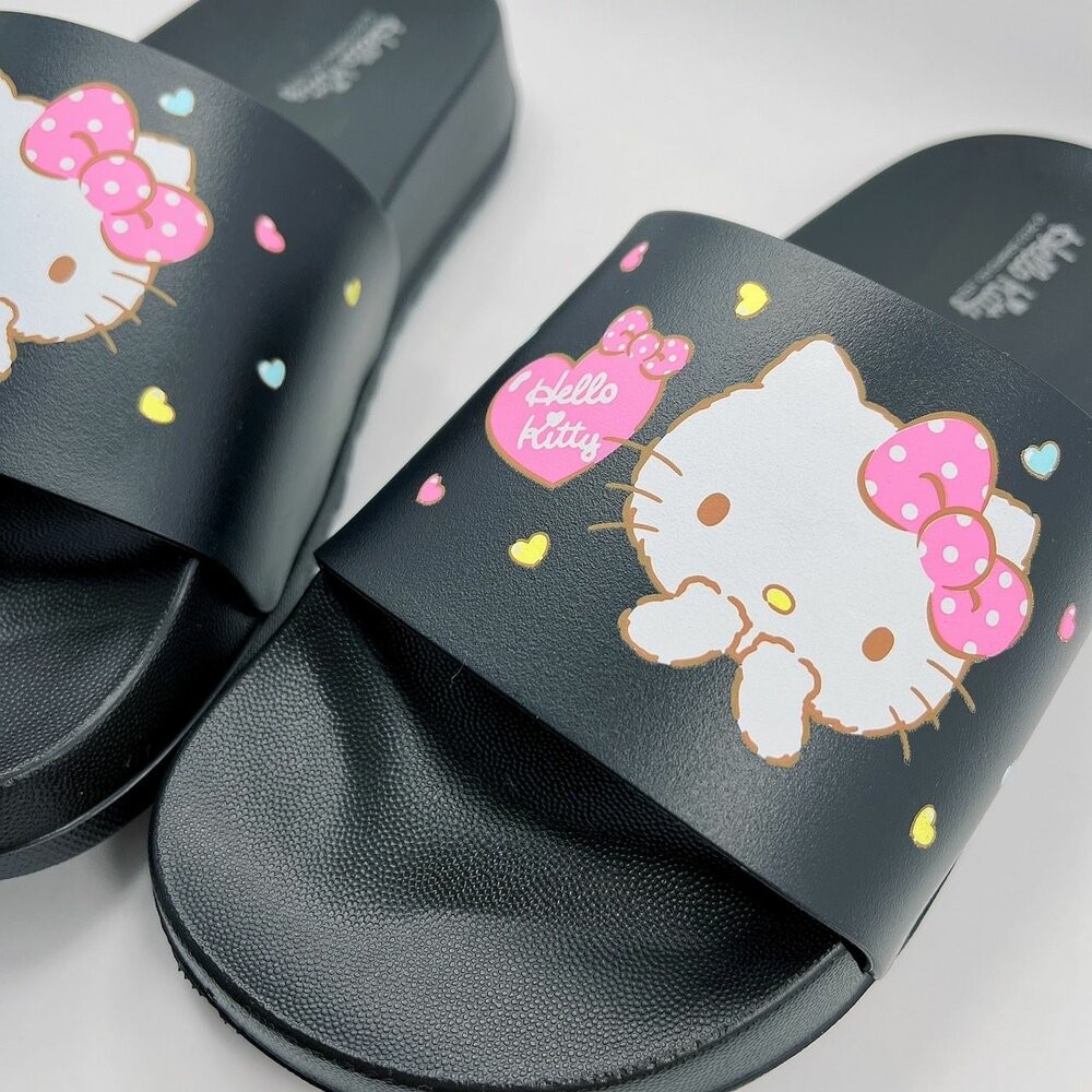 台灣製Hello Kitty拖鞋-黑色-細節圖7