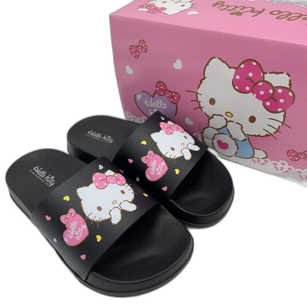 台灣製Hello Kitty拖鞋-黑色-細節圖7