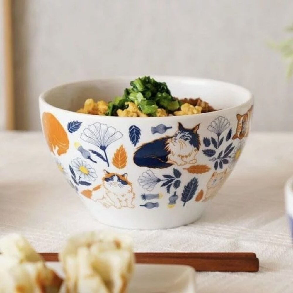 日本製 Orie 植物與貓 盤子 長盤 沙拉碗 馬克杯 餐具 美濃燒 陶瓷 餐盤 餐碗-規格圖6